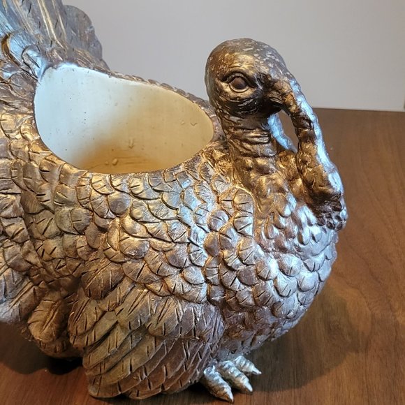 Large Outdoor Turkey Planter Candle Holder Rare made of Resin Vintage NOS - Picture 3 of 12